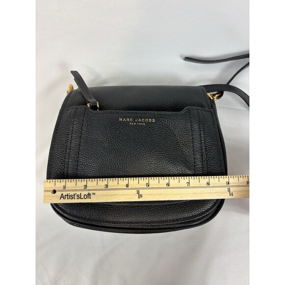 Marc Jacobs Empire City Crossbody Flap Shoulder Bag Black Leather - Picture 13 of 15